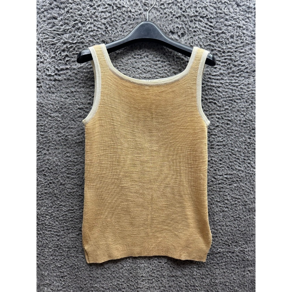 Vintage J. Tiktiner Knitted Sleeveless Tank Top Brown Womens‎ Size 40 / 8
